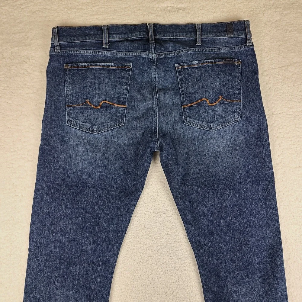 7 For all Mankind Jeans Mens‎ 40x34 Blue Paxtyn Skinny Dark Wash Denim